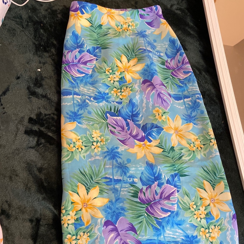 Floral wrap skirt